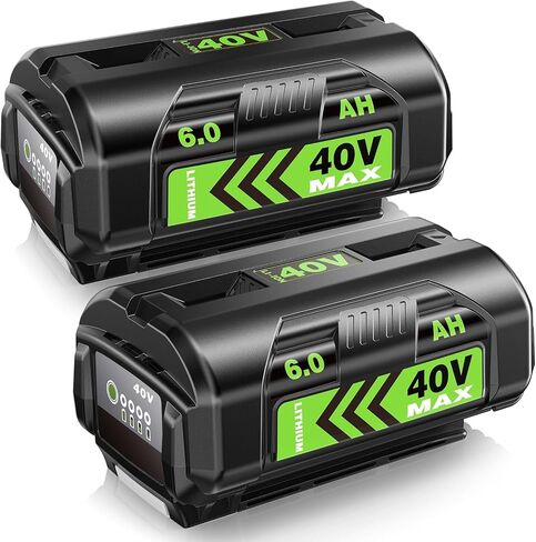 6.0Ah Battery Replace for Ryobi 40V Battery Compatible with Ryobi 40 Volt OP4026A OP4015 OP4040 OP40201 OP4050A OP40261 OP4030 OP4060 Power Tools in Saudi Arabia