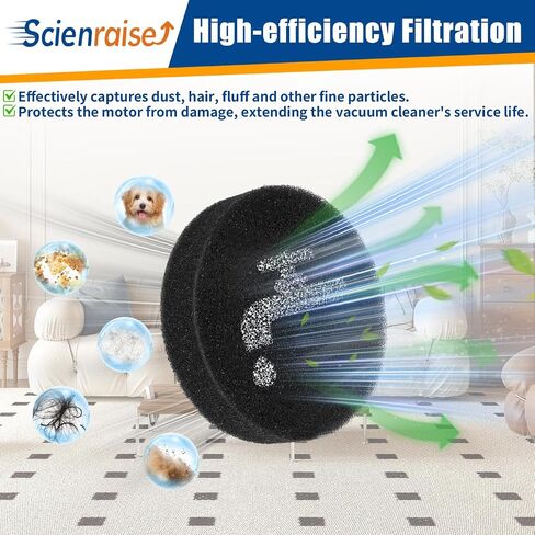 BHFEA420J Filter for BLACK & DECKER 16V/20V BHFEA18D1 BHFEA520J POWERSERIES Cordless Stick Vacuum Cleaner Replacement part # BHFEAF1 in Kuwait