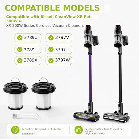 6 Pack Replacement Filter for Bissell Cleanview XR 200W, Cleanview XR Pet 300W, Powerlifter Turbo Cordless Stick Vacuum 3789U 3789X 3789 3797V 3797W 3797, Replace #1638010 in Kuwait