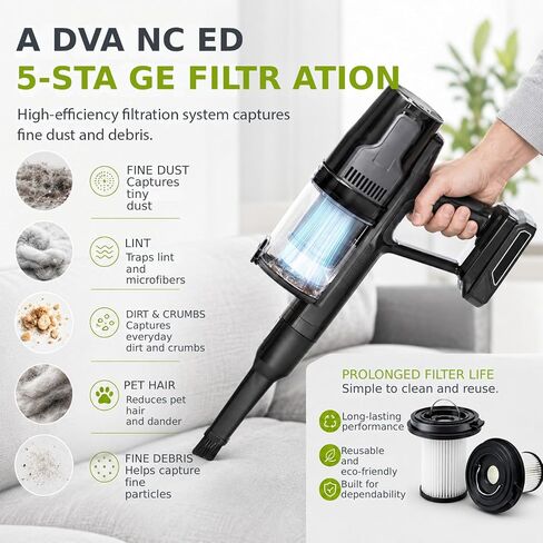 6 Pack Replacement Filter for Bissell Cleanview XR 200W, Cleanview XR Pet 300W, Powerlifter Turbo Cordless Stick Vacuum 3789U 3789X 3789 3797V 3797W 3797, Replace #1638010 in Kuwait