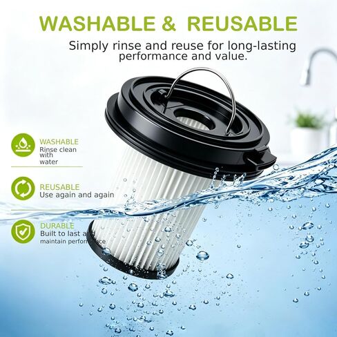 6 Pack Replacement Filter for Bissell Cleanview XR 200W, Cleanview XR Pet 300W, Powerlifter Turbo Cordless Stick Vacuum 3789U 3789X 3789 3797V 3797W 3797, Replace #1638010 in Kuwait