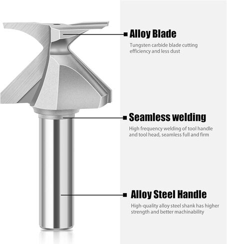 Arc Bending Integrated Router Bit, 1/2Inch Shank Woodworking Router Bit,Cabinet Door Making Router Bit for Woodworking Milling Cutter, Tongue and Groove Router Bit Carbide Tip VBit in Kuwait