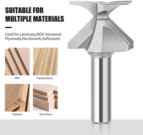 Arc Bending Integrated Router Bit, 1/2Inch Shank Woodworking Router Bit,Cabinet Door Making Router Bit for Woodworking Milling Cutter, Tongue and Groove Router Bit Carbide Tip VBit in Kuwait