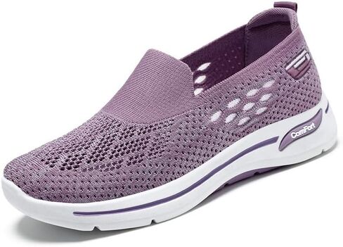 Women Footwear Orthopedic Sneakers Woven Breathable Running Shoes Arch Support Walking Shoes Soft Sole Shoes Cloud Slip on Orthopedic Loafers in Kuwait