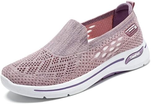 Women Footwear Orthopedic Sneakers Woven Breathable Running Shoes Arch Support Walking Shoes Soft Sole Shoes Cloud Slip on Orthopedic Loafers in Kuwait