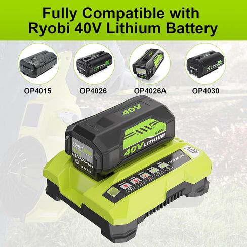 40V Lithium-Ion 6.0Ah Battery and Charger Replacement for Ryobi 40V Battery and Charger in Saudi Arabia