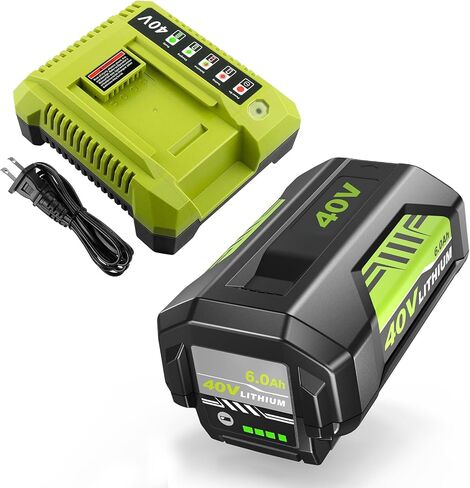 40V Lithium-Ion 6.0Ah Battery and Charger Replacement for Ryobi 40V Battery and Charger in Saudi Arabia