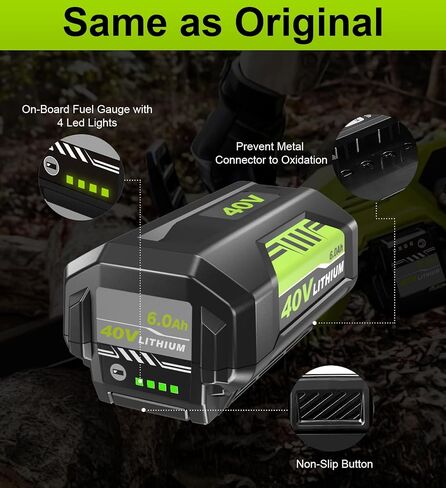 40V Lithium-Ion 6.0Ah Battery and Charger Replacement for Ryobi 40V Battery and Charger in Saudi Arabia