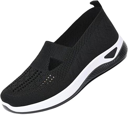 Runsgo Orthopedic Shoes for Women,Women's Woven Orthopedic Breathable Soft Shoes,Summer Shoes for Women,Lightweight Non-Slip Arch Support Shoes in Kuwait