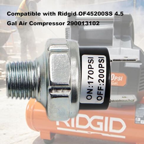 170-200PSI Pressure Switch Compatible with Ridgid OF45200SS | 4.5 Gal Air Compressor 290013102 in Kuwait