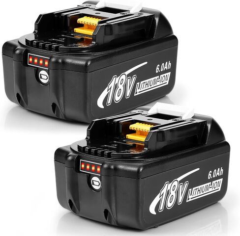 6.0Ah Replacement Battery for Makita 18V Tools – Long Runtime, Ideal for Contractors & Heavy-Duty Job Sites, Compatible with BL1860B/1850B/1840B/1830B/1820B/1815B (6.0 2 Pack) in Kuwait