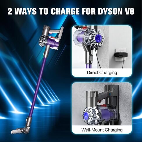 Upgraded 10000mAh for Dyson v8 battery replacement SV10/V8 Animal/Absolute | 21.6V with LCD Display, Fits SV25 V8 Fluffy/Motorhead/Origin,Replaces Part 215681 Comes with 2 Filters & Cleaning Tool Kit in Kuwait