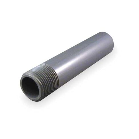 Spears 188N Series PVC Pipe Fitting, Nipple, Thread on One End, Schedule 80, Gray, 3" NPT Male x Socket, 6" Length in Kuwait