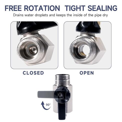 1/2 Air Outlet Kit with Pressure Gauge 1/2 Inch Shop Air Line Kit Equipped with Straight Air Piping Fittings and Ball Valve in Kuwait
