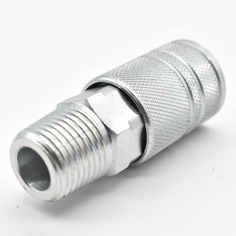 Interstate Pneumatics CH681 3/8 Inch Industrial Steel Coupler x 1/2 Inch Male NPT in Kuwait