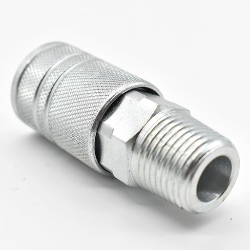 Interstate Pneumatics CH681 3/8 Inch Industrial Steel Coupler x 1/2 Inch Male NPT in Kuwait