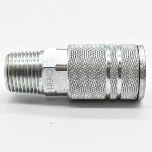 Interstate Pneumatics CH681 3/8 Inch Industrial Steel Coupler x 1/2 Inch Male NPT in Kuwait