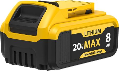 6-Pack 8000mAh Replacement for Dewalt 20V Max Battery High Capacity Battery Compatible with Dewalt DCB200 DCB201 DCB203 DCB205 DCB206 Works with 20V Power Tools & Chargers in Saudi Arabia