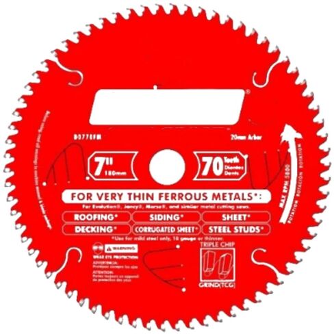 D0770FM 7" x 70-Teeth Power Thin Metal Steel Saw Blade - for Diablo Steel Carbide-Tipped Saw Blade Accessories in Kuwait