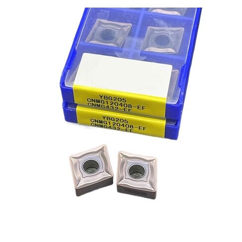 Indexable Lathe Carbide Insert 10PCS CNMG120404-EF YBG205 CNMG120408-EF YBG25 Hard Alloy Blade External Turning Lathe Tool(CNMG120404-EF YBG205) in Kuwait