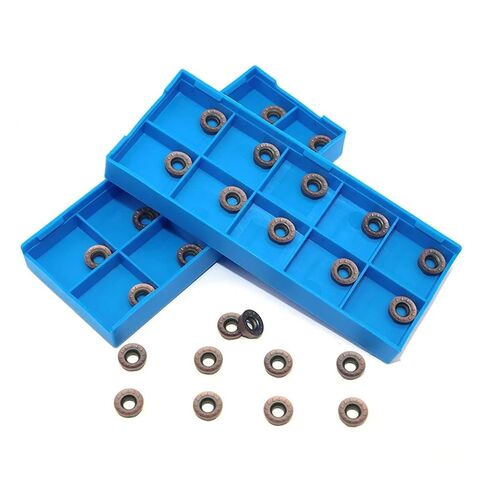 Indexable Lathe Carbide Insert 10PCS RPMT10T3MOE 15TF External Turning Tool Hard Alloy Blade Lathe Cuttinig Tools Milling Cutter in Kuwait
