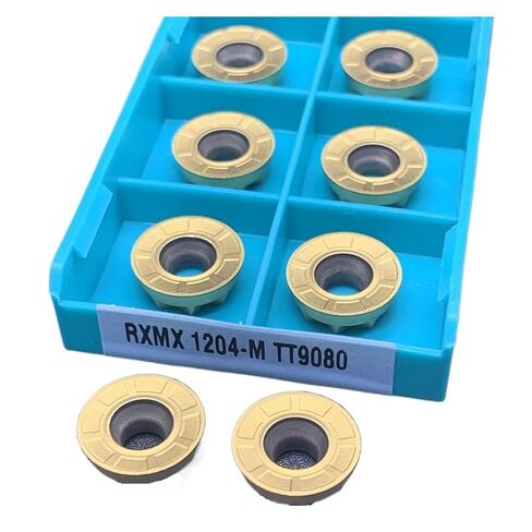 Indexable Lathe Carbide Insert 10PCS RXMX1204-M RPMT1204-M-C TT9080 Hard Alloy External Turning Tool Round Milling(RXMX1204-M TT9080) in Kuwait