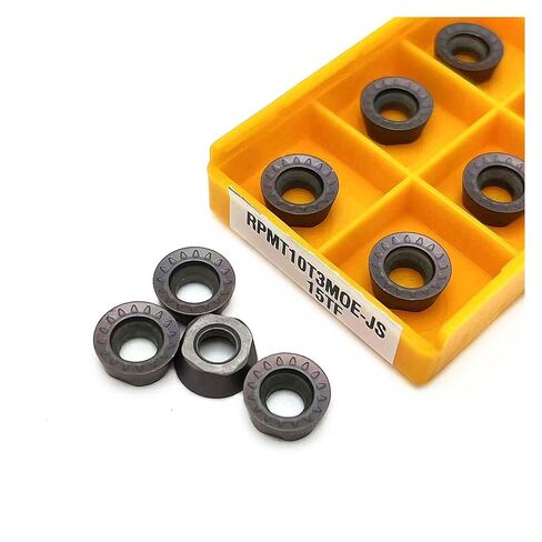 High Toughness Turning Blade Machine Accessories 10PCS RPMT10T3 15TF RPMW1003 Hard Alloy External Turning Tool Milling Metal Lathe Tools Cutting(RPMW1003 15TF) in Kuwait