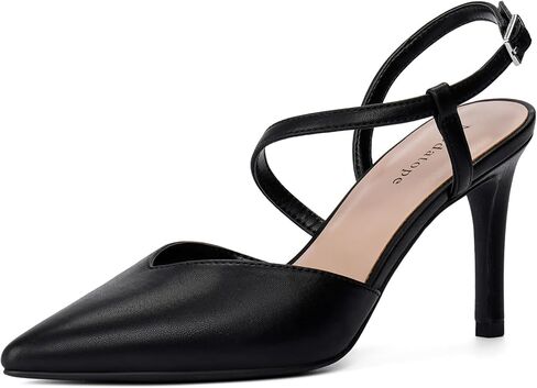 Modatope Closed Toe Heels Ankle Strap Womens Slingback Pumps | Pointed Toe Heels Womens Stiletto Dressy Party Wedding Dressy High Heel Shoes in Kuwait