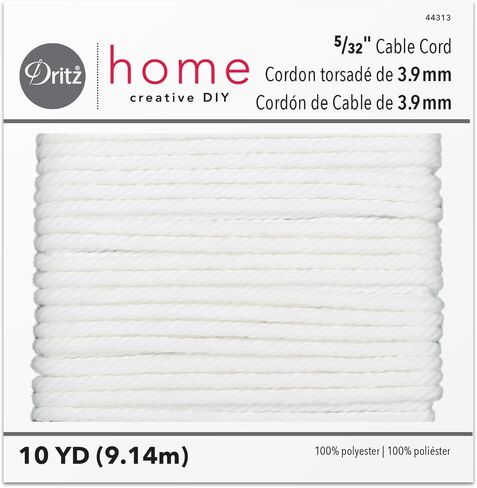 Dritz Home 44313 Cable Cord, 5/32 x 10-Yards, Size 70 , White in Kuwait
