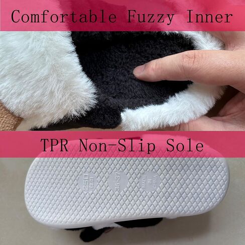 Cute Cow Slippers for Women Men Boy Girl Adult, Winter House Shoes Warm Fuzzy Lining Comfortable Cloud Slippers for Bedroom Indoor Outdoor in Kuwait