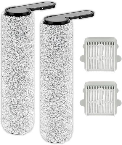 (4 Pack) F25 GT Replacement Roller Brush and HEPA Filter for Roborock F25 GT/ F25 LT/ F25 RT/ F25 ACE/ F25 ALT/ F25 ACE Combo/ F25 Combo Wet Dry Vacuum Cleaner, 2 Roller Brushes, 2 HEPA Filters in Kuwait
