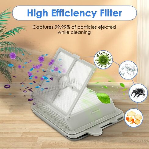 (4 Pack) F25 GT Replacement Roller Brush and HEPA Filter for Roborock F25 GT/ F25 LT/ F25 RT/ F25 ACE/ F25 ALT/ F25 ACE Combo/ F25 Combo Wet Dry Vacuum Cleaner, 2 Roller Brushes, 2 HEPA Filters in Kuwait
