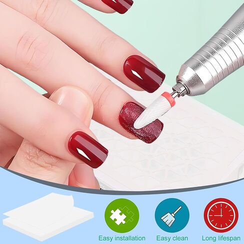 100-Pieces Replacement Nail Dust Collector Filter Paper, Compatible with Woput and Most Other Nail Dust Collectors for Nail Salon, Nail Spa, Home Use (White) 12.6 * 9.9 inches in Kuwait