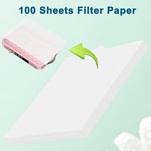 100-Pieces Replacement Nail Dust Collector Filter Paper, Compatible with Woput and Most Other Nail Dust Collectors for Nail Salon, Nail Spa, Home Use (White) 12.6 * 9.9 inches in Kuwait