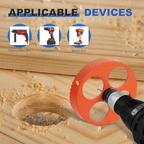 ELECFUN 6 Inch - 152mm Hole Saw Cutter with Pilot Drill Bit | HSS Bi-Metal, for PVC Wood Plastic Drywall Metal, Cutting tool, Quick Chip Removal in Kuwait