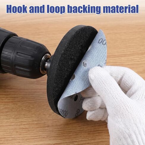 100Pcs 5" 8 Hole Sanding Discs Hook and Loop with Interface Pad | 400/600/800/1000/1500/2000/3000/5000/7000/10000 Grit Wet Dry Sandpaper for Wood Metal Polishing Random Orbital Sander in Kuwait