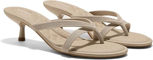 VIVAIA Emeline Round Toe Kitten Heel Sandals in Kuwait