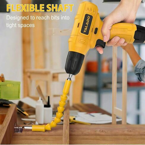 Cordless Drill Set, 12V Power Drill Set with 2000mAh Battery and Charger, 33Pcs Electric Driver Drill Bits, 3/8'' Keyless Chuck, 180 inch-lbs, with LED Electric Drill Set (Yellow) in Saudi Arabia