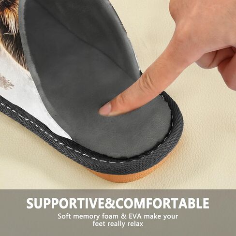 American Raccoon House Slippers for Women Men, Warm Slipper Rubber Sole Memory Foam Indoor Outdoor 4-5 in Kuwait