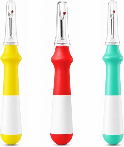 Lhedon Seam Ripper 3 PCS, Seam Rippers for Sewing, Ergonomic Grip, Colorful Large Thread Stitch Remover Tool Handy Stitch Rippers for Sewing Crafting Removing Hems and Seams in Saudi Arabia