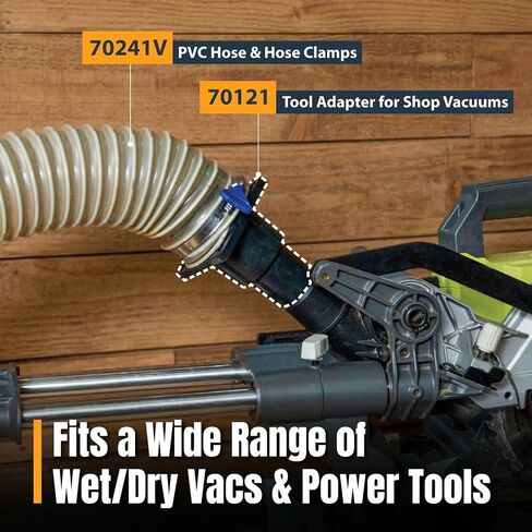 POWERTEC 70121-P2 Tool Adapter for Shop Vac Wet/Dry Vacuums, 2PK in Kuwait
