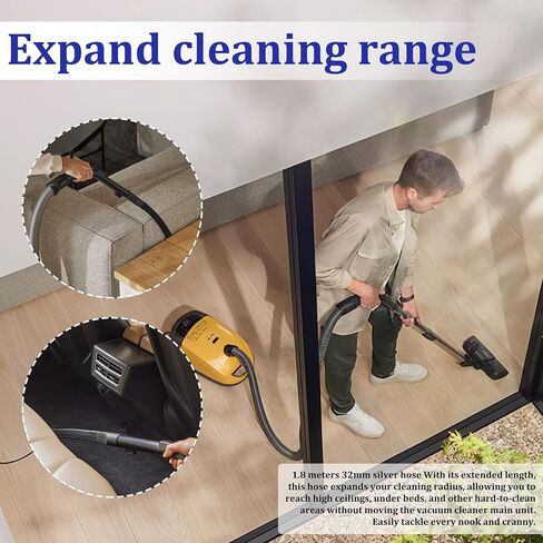 Replacement Vacuum Hose for Miele C1 Complete, Tango, Classic & S2000 (S2110, S2120, S2130, S2180, S2111, S2121) Series, 1.8m 32mm in Kuwait