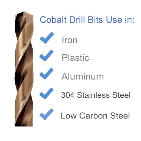 10PCS, 1/2", Cobalt Twist Drill Bits in Kuwait