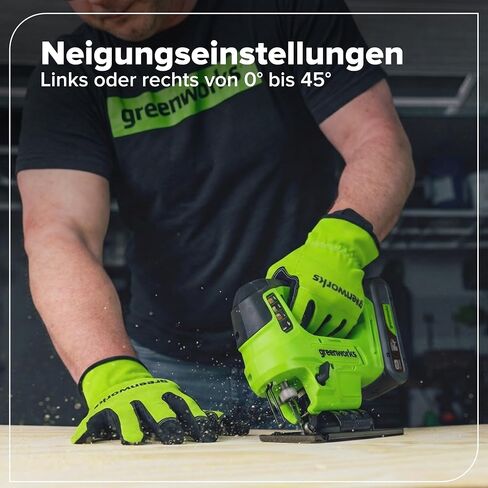 Greenworks 24V Brushless Cordless 1" Jig Saw (3,000 SPM / 4 Settings/Bevel 0°-45°/ LED Light), Battery and Charger Sold Separately in Kuwait