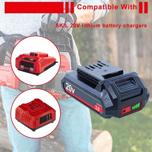 DTK Replacement for Skil 20V Battery 3000mAh Lithium-Ion Batteries 2 Packs in Kuwait