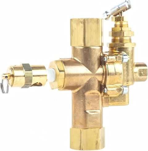 49816283C Pilot Unloader Check Valve T30 Gas Power Compressor | Solid Brass, Throttle Control Valve Port: 1/8" Female NPT, Tank Connection: 1/2" Female NPT, Inlet: 5/8" Inverted Flare in Kuwait