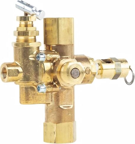 49816283C Pilot Unloader Check Valve T30 Gas Power Compressor | Solid Brass, Throttle Control Valve Port: 1/8" Female NPT, Tank Connection: 1/2" Female NPT, Inlet: 5/8" Inverted Flare in Kuwait