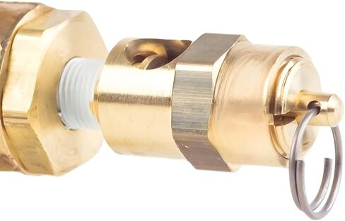 49816283C Pilot Unloader Check Valve T30 Gas Power Compressor | Solid Brass, Throttle Control Valve Port: 1/8" Female NPT, Tank Connection: 1/2" Female NPT, Inlet: 5/8" Inverted Flare in Kuwait