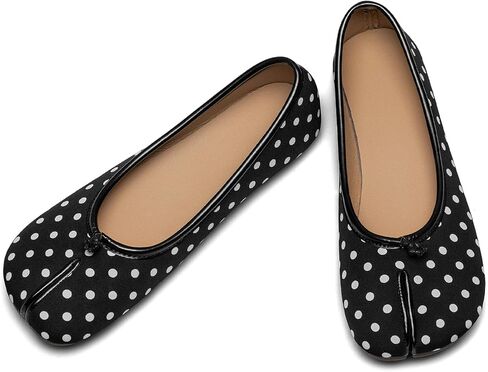 TENGTA Tabi Shoes Women Wide Width Split Toe Ballet Flats Comfort Flats Polka Dots Tabis Shoe for School, Party & Casual in Kuwait