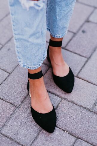 Rollasole Firefly Foldable Ballet Flats for Women - Pointed Toe Dress Shoes with Ankle Strap & High Heel Carry Bag - Deluxe Travel & Wedding Flats in Kuwait